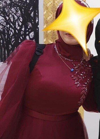 Diğer Hennin bordo abiye