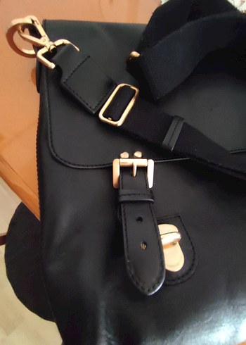 Mulberry Tokalı Siyah Deri unisex Çanta
