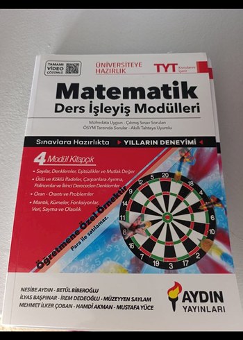 Aydın Yayınları TYT Matematik Ders İşleyiş Modülleri
