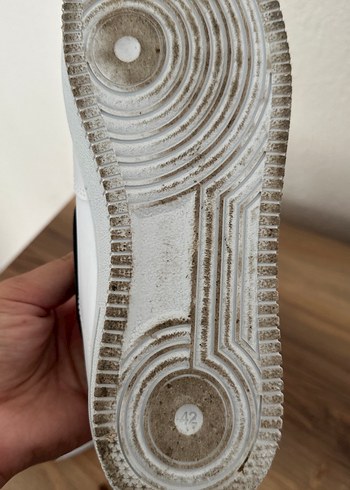 42 Beden Beyaz Bağcıklı Minimalist Kadın Spor Ayakkabı