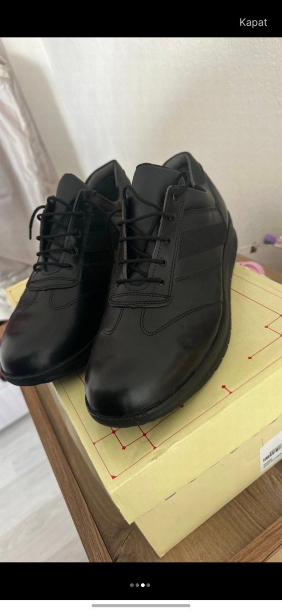 Siyah Goth Erkek Ayakkabı Bağcıkları - Görsel 3