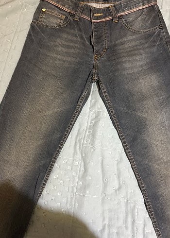 DSQUARED2 Gri Erkek Kot Pantolon Bel Detaylı