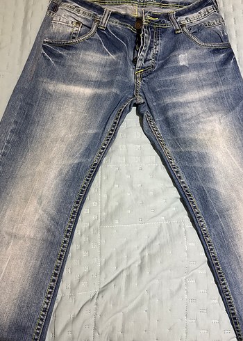 Polo Garage Mavi Yıkamalı Normal Kesim Erkek Denim Pantolon