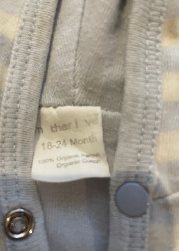 Kapüşonlu Gri Bebek Sweatshirt - Görsel 3