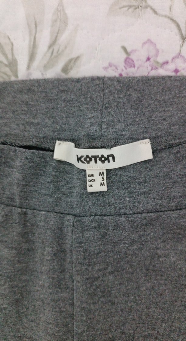 Gri Rahat Kesim İspanyol paça pantolon - Görsel 3