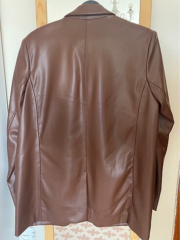 Pull and Bear Deri blazer ceket