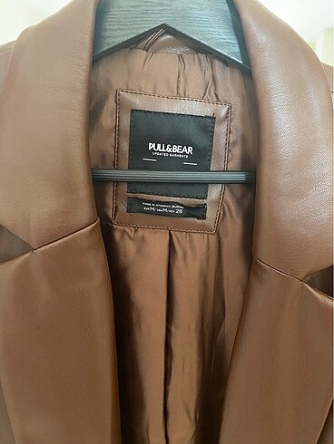 m Beden Deri blazer ceket