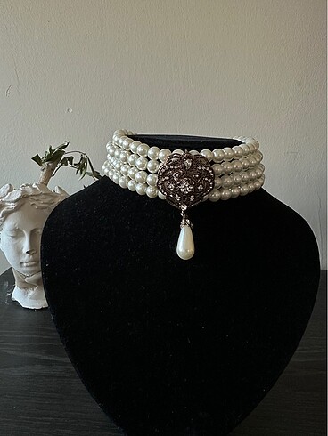 Beden Tasarim Broş İnci Choker