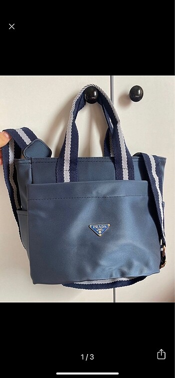 PRADA DAMGALI ÇOK BÖLMELİ ÇANTA