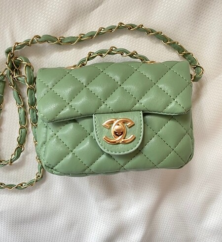 Chanel mini mint yeşili çanta