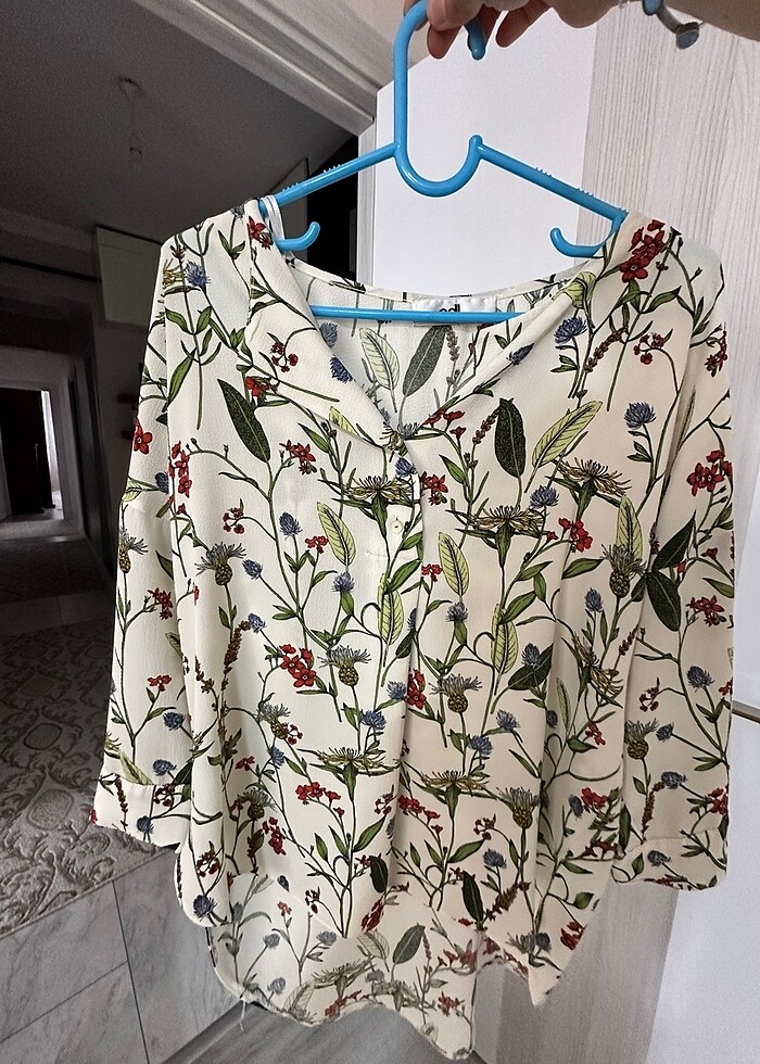 Şifon yazlık efil efil gömlek - Görsel 4