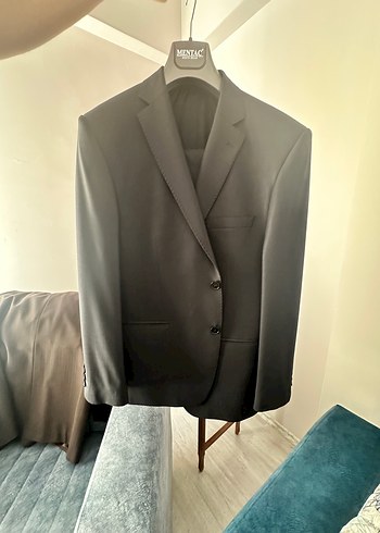 Gri Takım Elbise - Yün ve Asetat Kumaş - Görsel 6