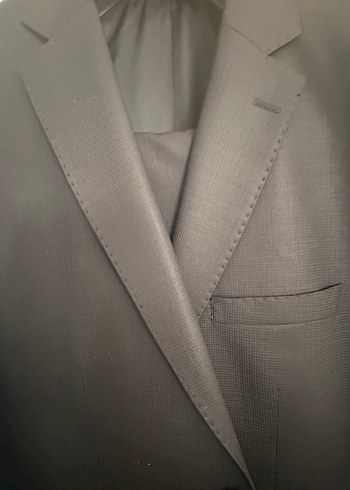 Gri Takım Elbise - Yün ve Asetat Kumaş - Görsel 2