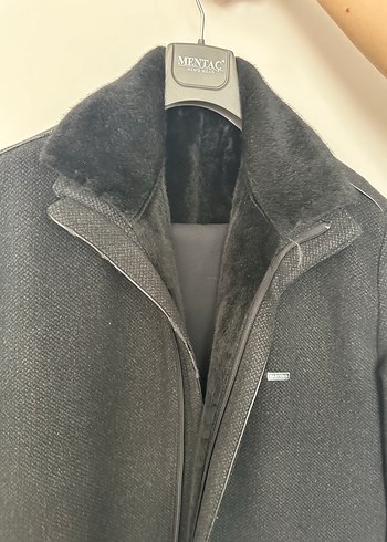 Gri Kürklü Erkek Midi Kaban - Görsel 3