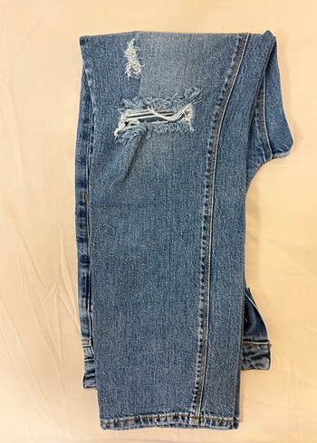 27 Beden Colins Kadın Mavi Denim Normal Kesim Jean