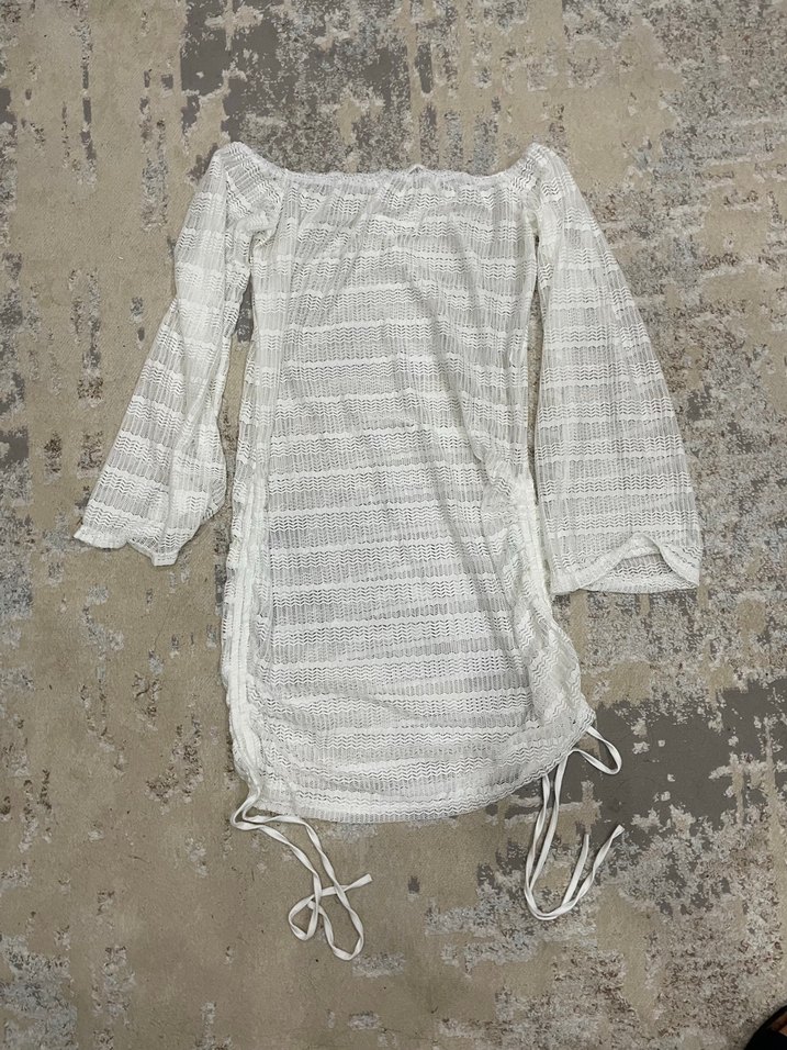 Beyaz Plaj Elbisesi - Görsel 4