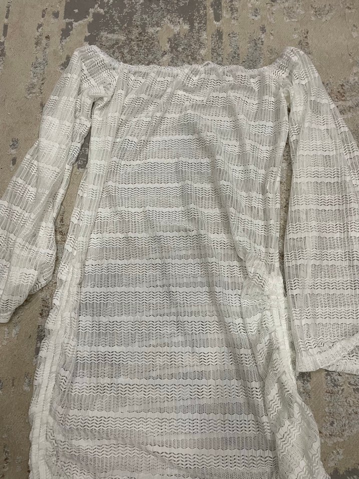 Beyaz Plaj Elbisesi - Görsel 3