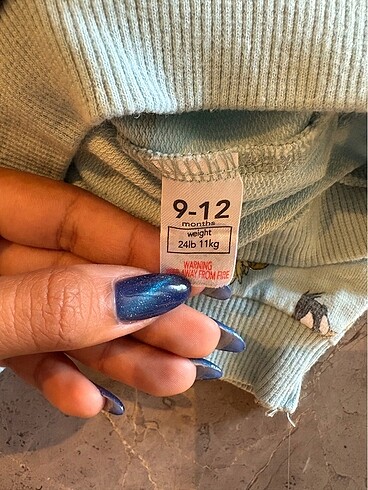 9-12 Ay Beden Bebek sweatshirt