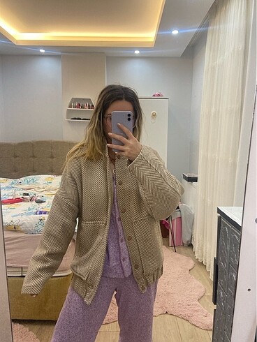 m Beden ten rengi Renk Bomber mont