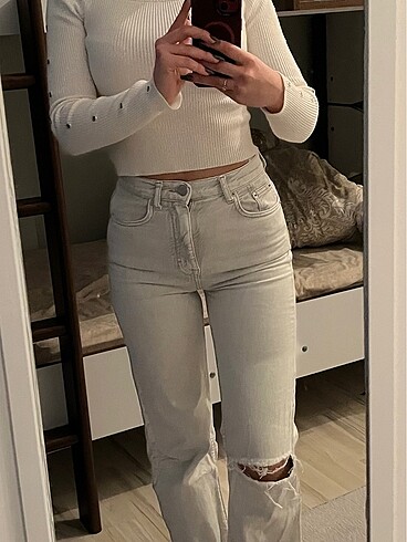 xs Beden gri Renk pull&bear kot pantolon