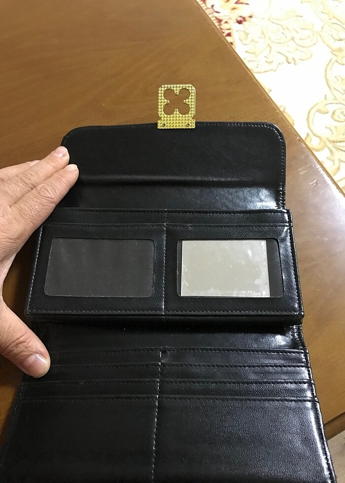 Bordo suni deri cüzdan - Görsel 3