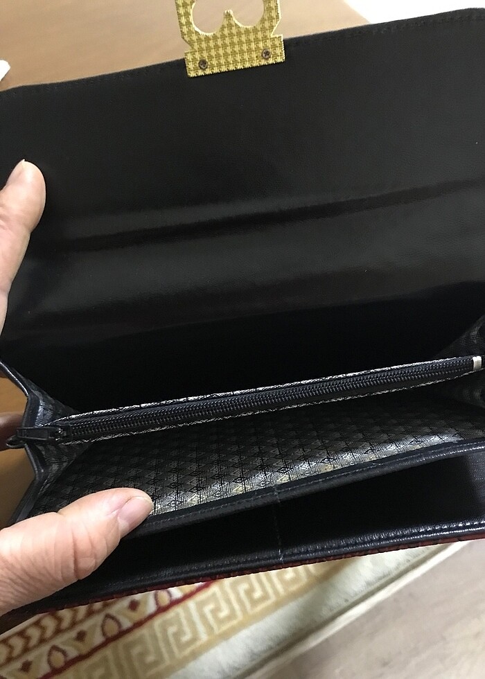 Bordo suni deri cüzdan - Görsel 4