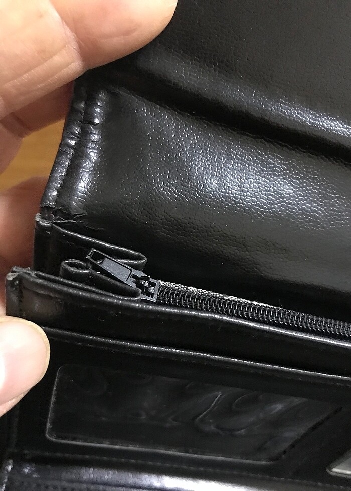 Bordo suni deri cüzdan - Görsel 5