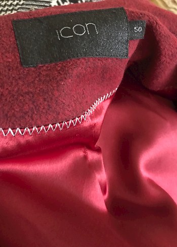 50 Beden bordo Renk Bordo çift düğmeli kaşe yünlü kaban