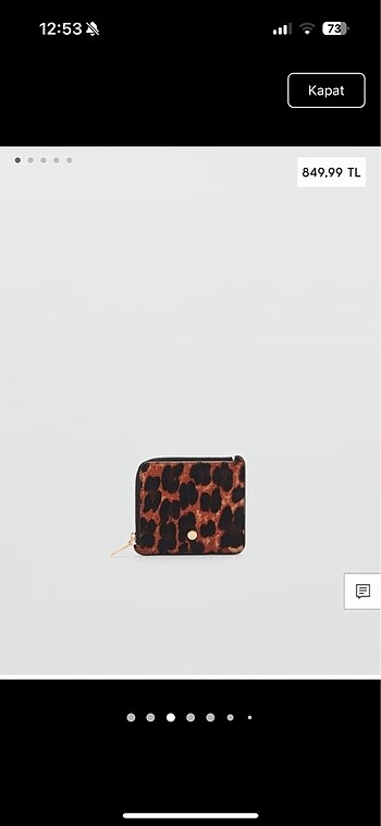 Mango leopar cüzdan