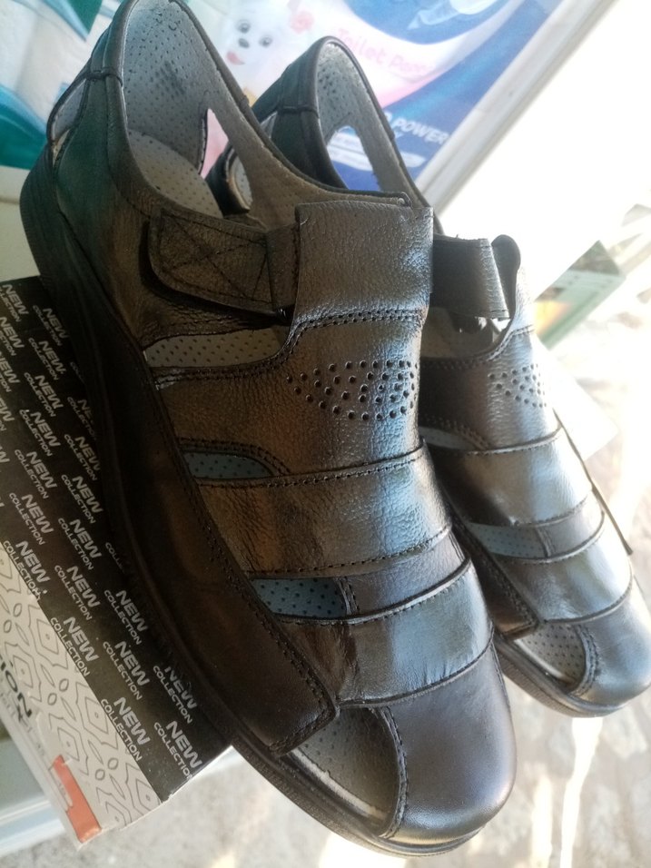 Siyah Erkek Kemerli Sandalet - Görsel 5