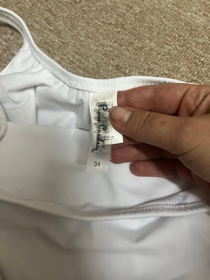 Beyaz Tek Omuzlu Kadın Mayo - Görsel 2