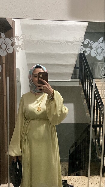 Saten abiye elbise