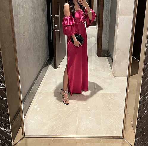 Tasarımcı Pembe abiye