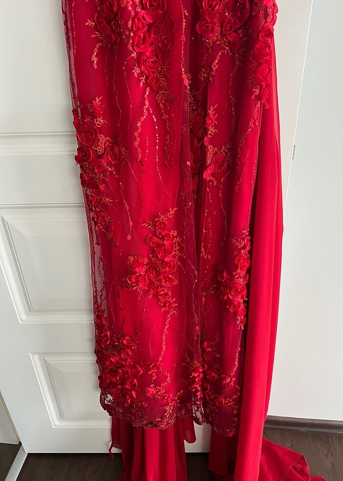 Kırmızı kına elbisesi - Görsel 4