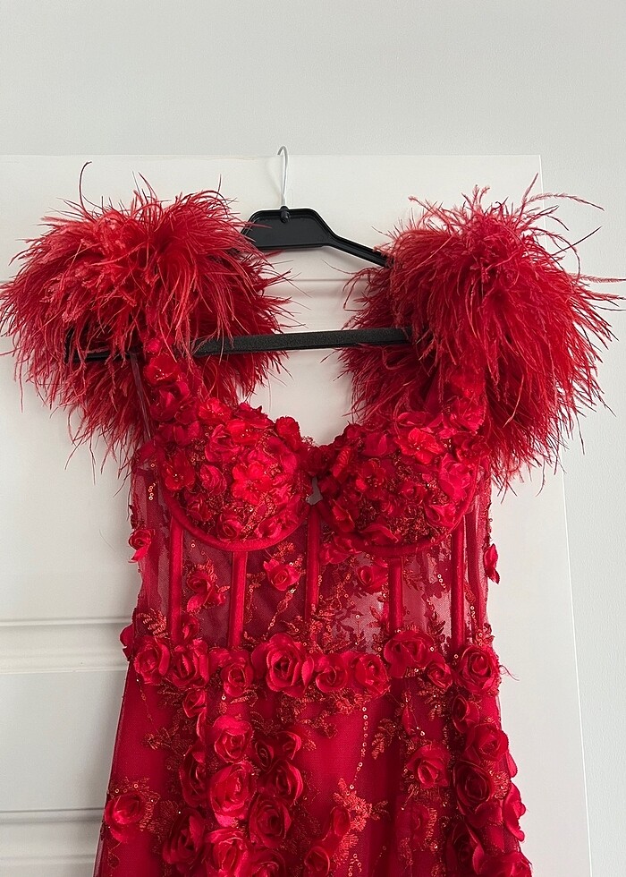 Kırmızı kına elbisesi - Görsel 5