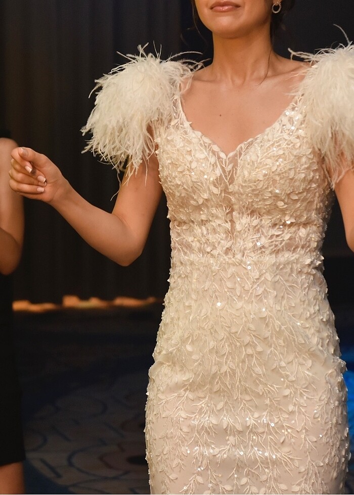 Beyaz balık gelinlik- abiye - Görsel 2