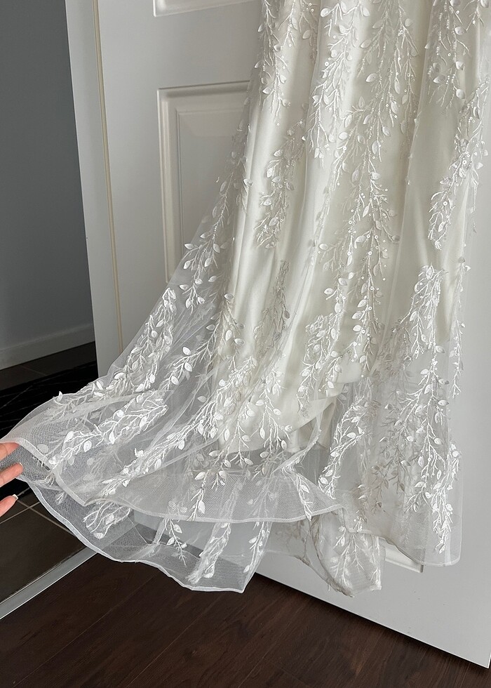 Beyaz balık gelinlik- abiye - Görsel 5