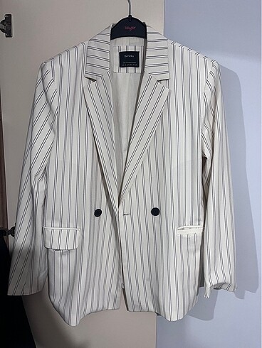 Berhska çizgili blazer ceket