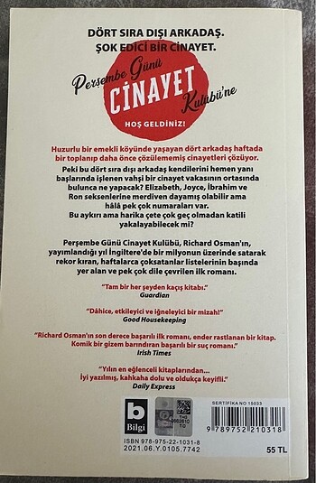 Perşembe günü cinayet klübü (Richard Osman)