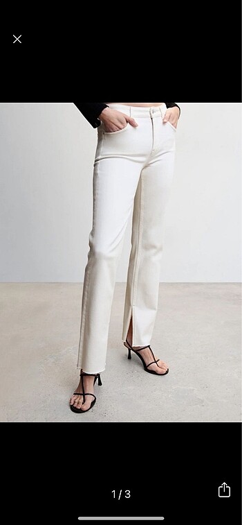 Beyaz mango jean