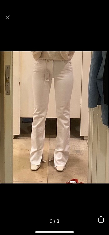 xs Beden Beyaz mango jean