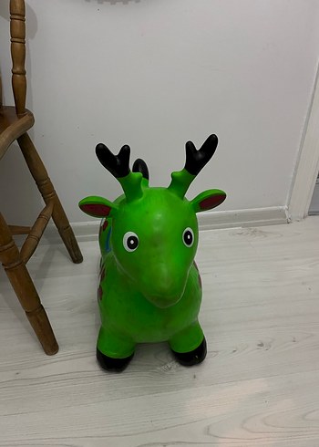 Renkli Yeşil Şişme Oyun Atı - Görsel 2