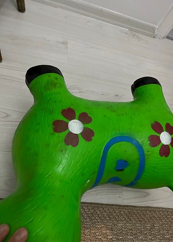 Renkli Yeşil Şişme Oyun Atı - Görsel 3