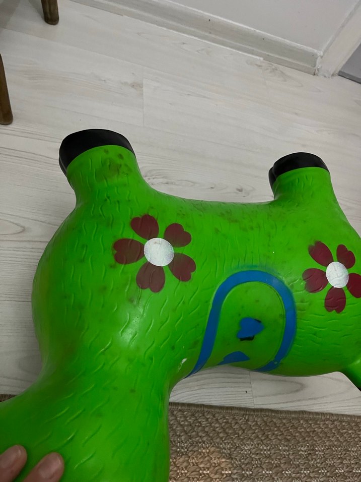 Renkli Yeşil Şişme Oyun Atı - Görsel 3