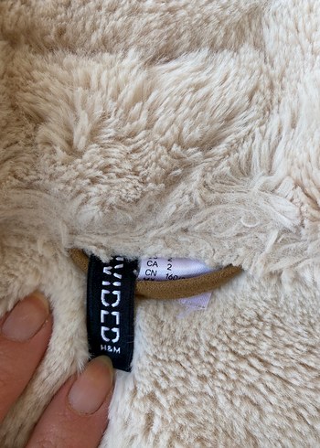 s Beden kahverengi Renk H&M kürklü kaban