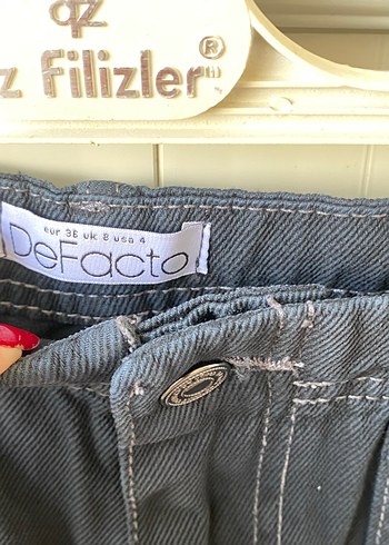 s Beden Siyah keten pantolon