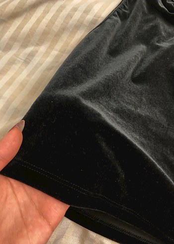 Kadife koton balıkçı yaka bluz - Görsel 4