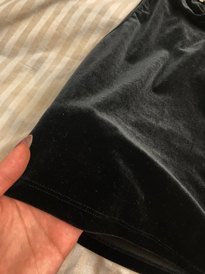 Kadife koton balıkçı yaka bluz - Görsel 4