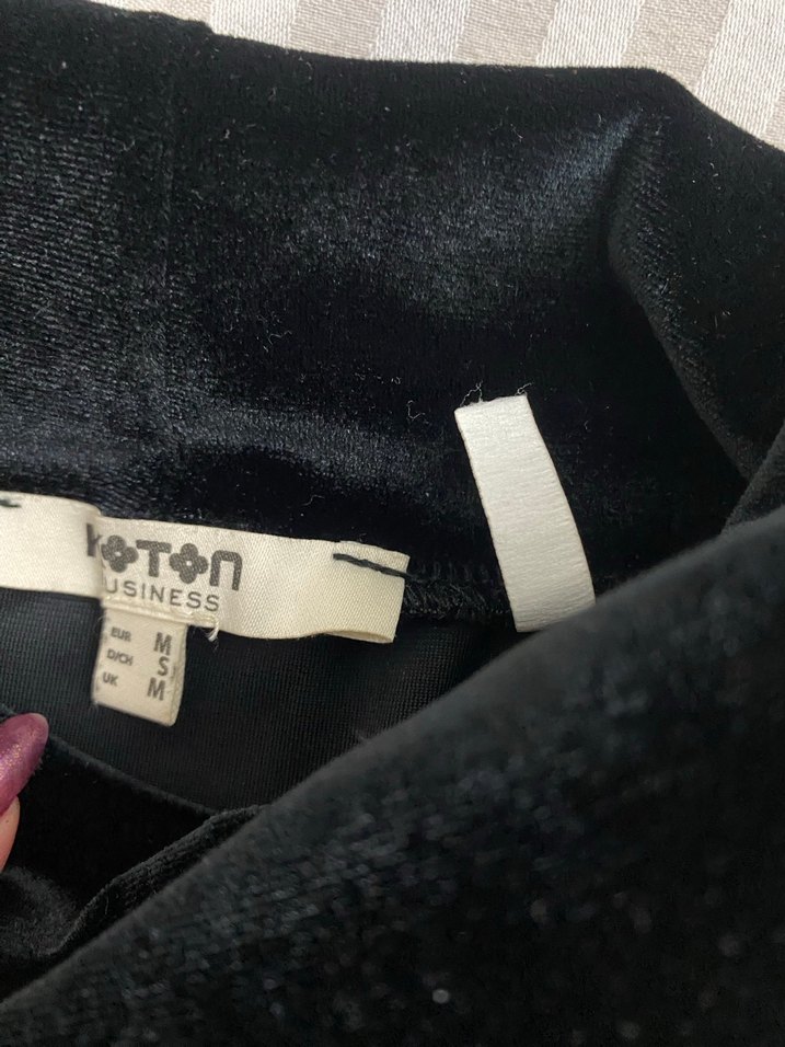 Kadife koton balıkçı yaka bluz - Görsel 2