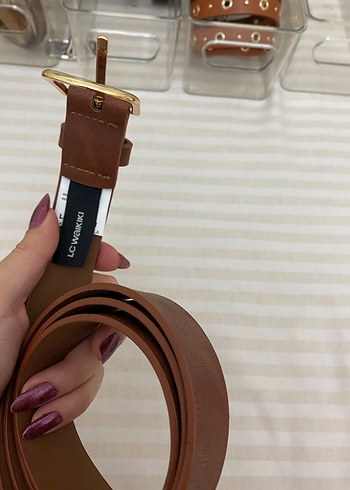 Kadın Kahverengi Deri Tokalı Kemer - Görsel 3